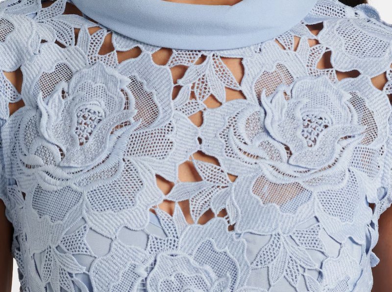 画像3: Self Portrait　セルフポートレート　blue floral lace cocktail dress (3)