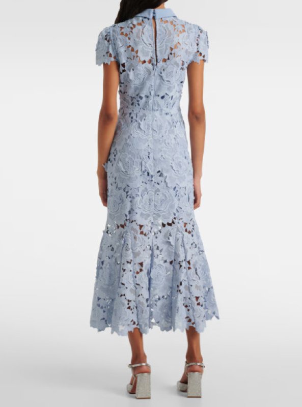 画像2: Self Portrait　セルフポートレート　blue floral lace cocktail dress (2)