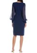 画像2: 8/30までセール！Tadashi Shoji タダシショージ  Tyra Twist-Drape Dress　ネイビー (2)