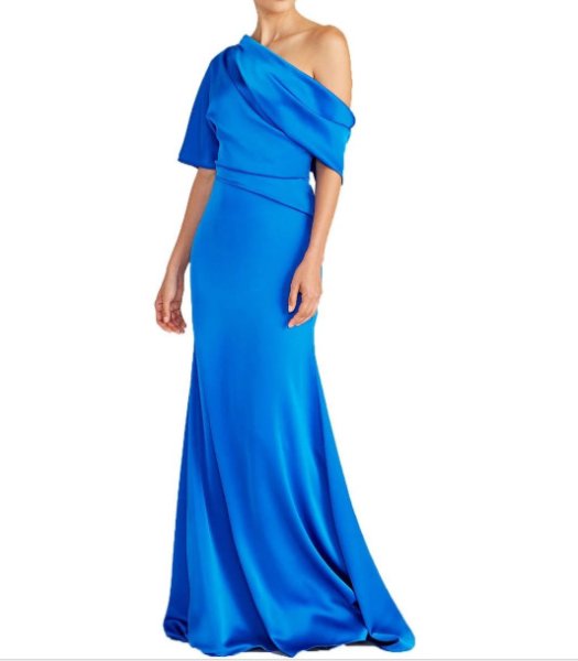 画像1: 8/31までセール！ Theia セイア　 Remi Pleated Satin Gown (1)