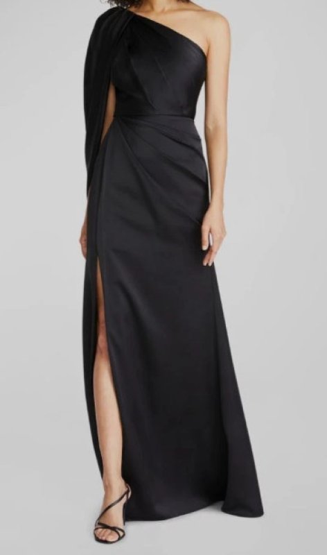 画像1: セール！ Theia セイア　 Tori Satin One-Shoulder Draped Gown (1)