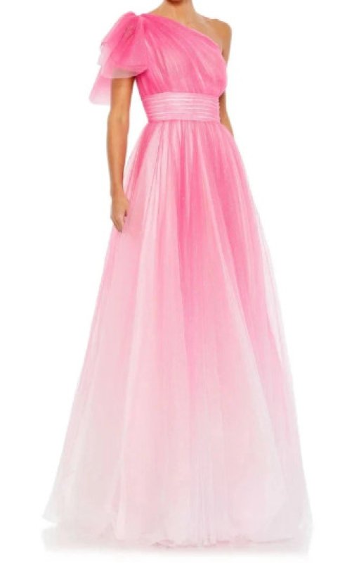 画像1: Mac Duggal マックドゥガル　 Ombre Ruffled One Shoulder Ballgown (1)