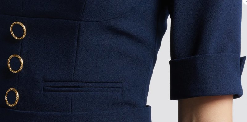 画像4: Black Halo ブラックヘイロー　Kerry Midi Sheath Dress　ネイビー系 (4)