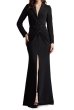 画像1:  Tadashi Shoji  タダシショージ　Ardela Center Front Ruffle Gown　ブラック (1)