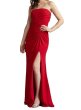 画像1: Tadashi Shoji タダシショージ   Dorsett　ストラップレスドレス　レッド (1)