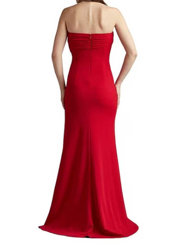 画像3: 【橋本マナミさん着用】Tadashi Shoji タダシショージ   Dorsett　ストラップレスドレス　レッド  13820 (3)