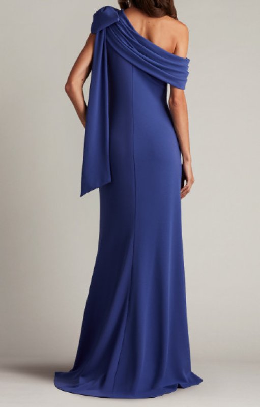 画像2: Tadashi Shoji タダシショージ   cassia ワンショルダー Gown  violet ブルー系  20802 (2)