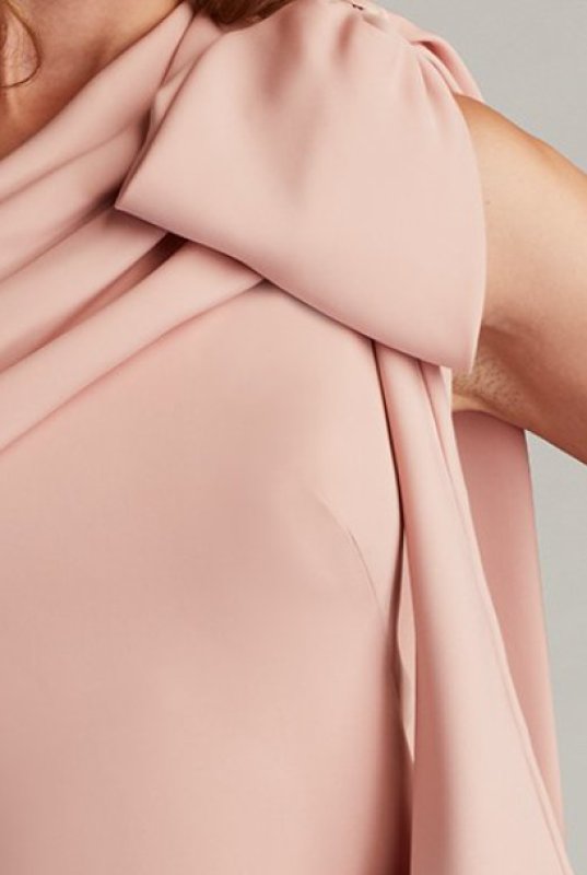 画像3: Tadashi Shoji タダシショージ   cassia ワンショルダー Gown  ペールピンク系 (3)