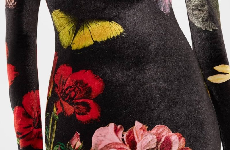 画像4: Alice + Olivia アリスアンドオリビア Delora Fitted dress   The Wind Floral  (4)