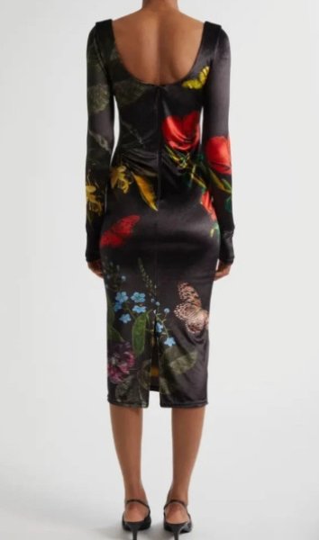 画像2: Alice + Olivia アリスアンドオリビア Delora Fitted dress   The Wind Floral  (2)