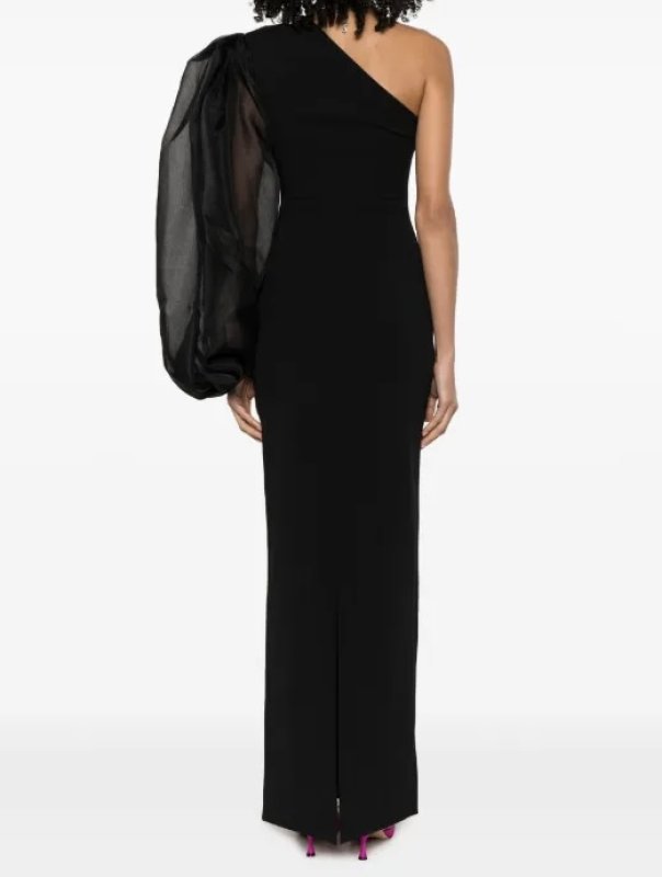 画像3: 【山下美月さん着用】Solace London ソレイスロンドン  Hudson ワンショルダードレス  13822 (3)