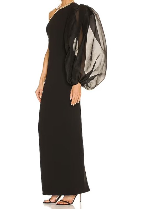 画像2: 【山下美月さん着用】Solace London ソレイスロンドン  Hudson ワンショルダードレス  13822 (2)