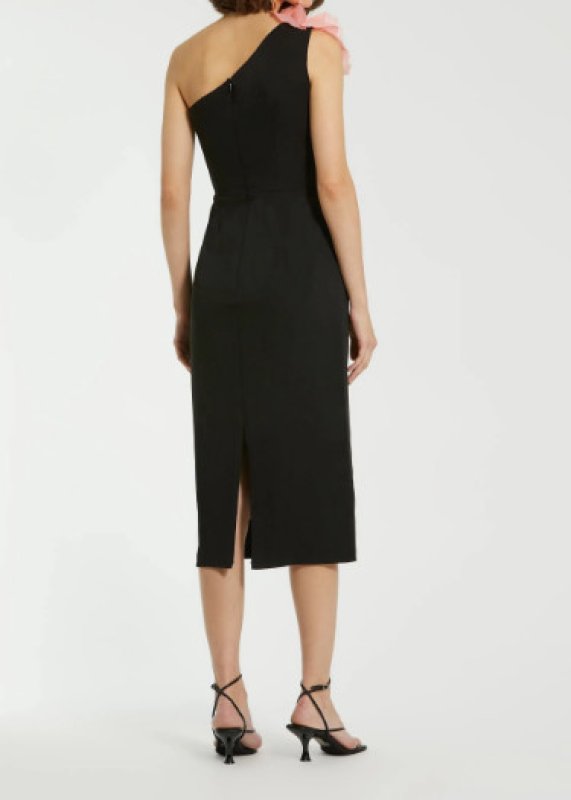 画像3: セール！Mac Duggal マックドゥガル　Crepe One Shoulder Midi Dress ブラック (3)