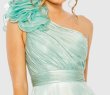 画像2: セール！Mac Duggal マックドゥガル　Rosette One Shoulder Tea Length Midi Dress　グリーン系 (2)