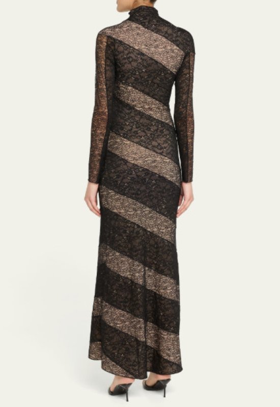 画像4: セール！【ドラマ使用】Alice + Olivia アリスアンドオリビア   Delora Lace Mock-Turtleneck Maxi Dress  13840 (4)