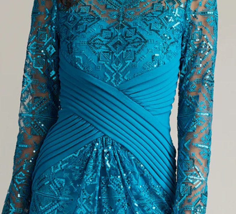 画像4: 限定セール！ Tadashi Shoji  タダシショージ　Coates Sequin Embroidered Sheath Dress ブルー   (4)