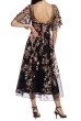 画像2: 10/3までセール！Marchesa Notte マルケッサノッテ　花柄刺繍チュールカクテルドレス　ブラック  13855 (2)