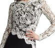 画像4:  Tadashi Shoji  タダシショージ　Randall Embroidered Crepe Gown ブラック、アイボリー (4)