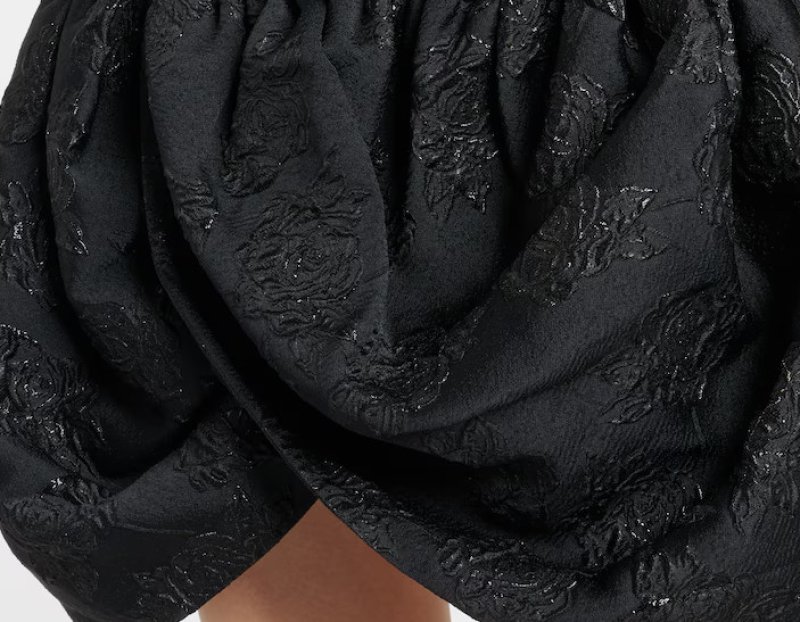 画像3: セール！ROTATE 　ドレープジャガードミニドレス　ブラック (3)