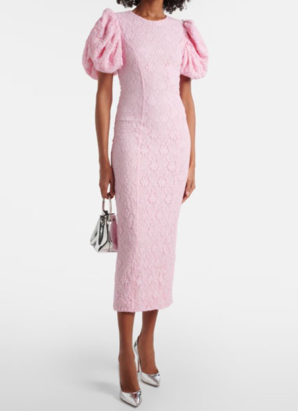 画像1: セール！ROTATE 　Lace midi dress　ピンク系　 (1)