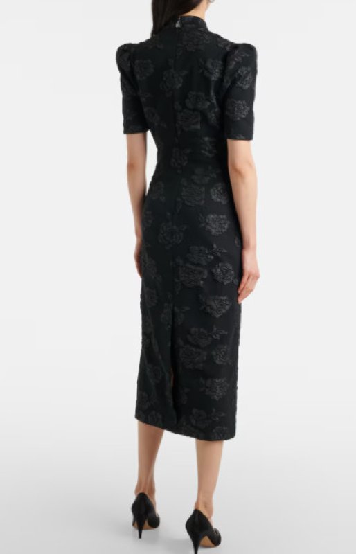 画像2: セール！ROTATE 　Jacquard midi dress ブラック (2)