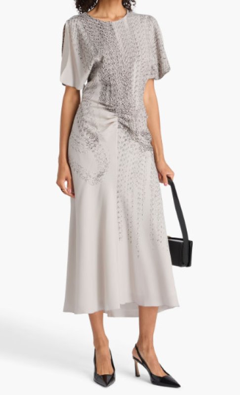 画像1: セール！【矢田亜希子さん着用】VICTORIA BECKHAM  ヴィクトリアベッカム　チェーンプリントドレス (1)