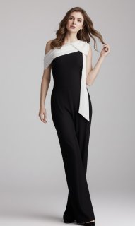 Tadashi Shoji Sancia リボンジャンプスーツ ブラック｜松本若菜さん