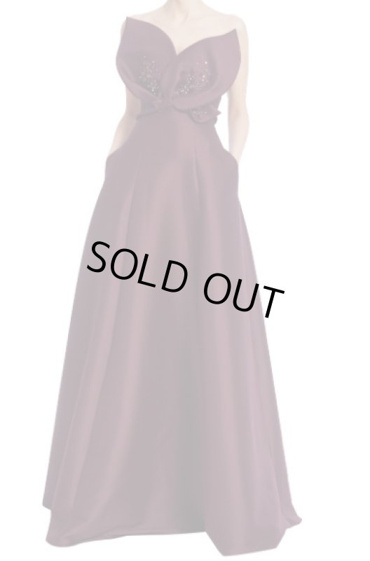 画像2: セール！Badgley Mischka    Beaded Petals Strapless Evening Gown (2)