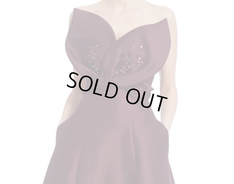 画像4: セール！Badgley Mischka    Beaded Petals Strapless Evening Gown (4)