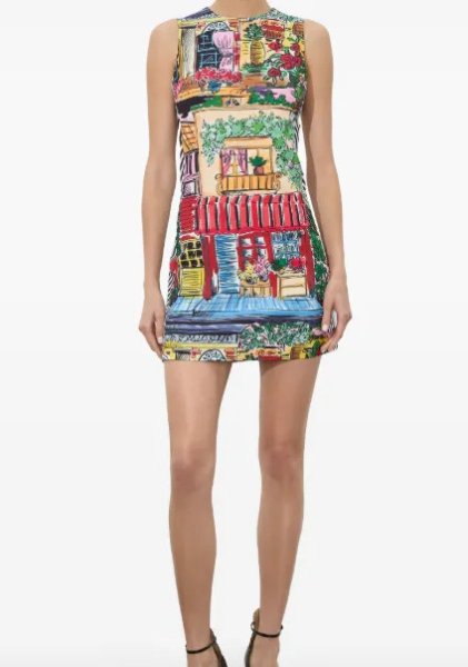 画像1: セール！Alice + Olivia　アリスアンドオリビア　Coley シフトドレス　Vacation Dreams (1)