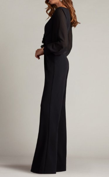 画像3: Tadashi Shoji タダシショージ  Sahana ジャンプスーツ　ブラック (3)