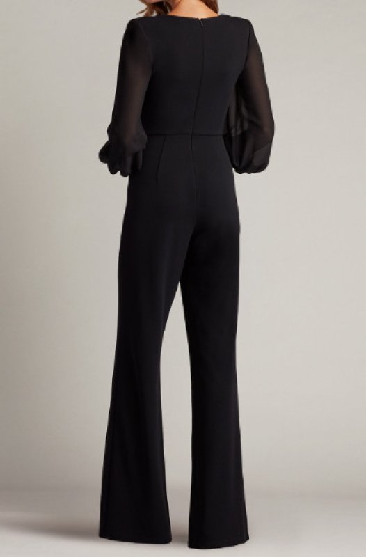 画像2: Tadashi Shoji タダシショージ  Sahana ジャンプスーツ　ブラック (2)