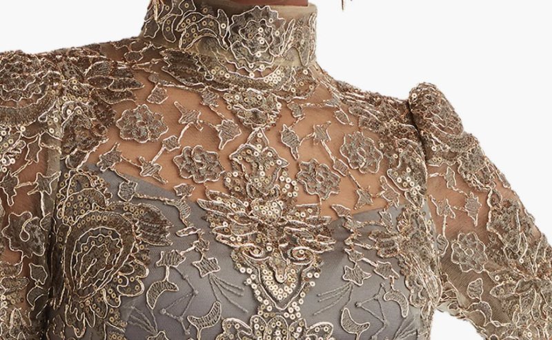 画像4: Tadashi Shoji タダシショージ  Marise スパンコールドレス　シルバー、ゴールド系 (4)