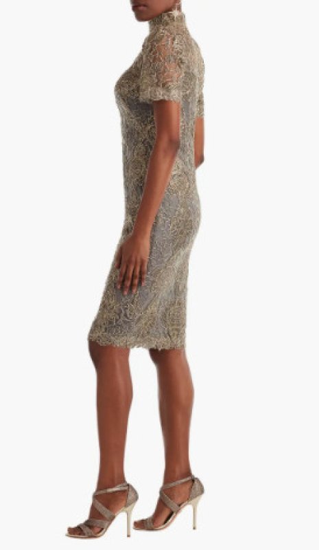 画像3: Tadashi Shoji タダシショージ  Marise スパンコールドレス　シルバー、ゴールド系 (3)