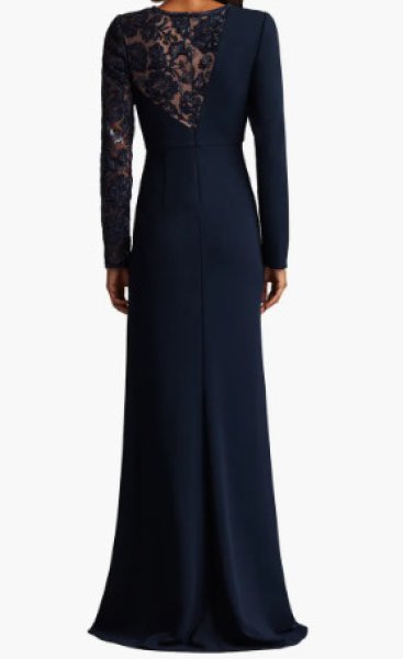 画像2: Tadashi Shoji タダシショージ  Devika ツイストドレープドレス　ネイビー (2)