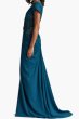 画像3: Tadashi Shoji タダシショージ  Julina Draped Overlay Embroidered Gown ブルー、グリーン系 (3)