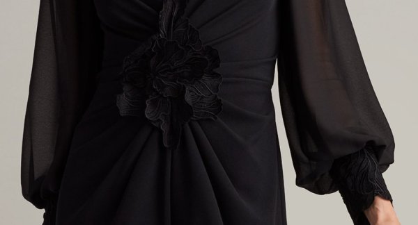 画像4: Tadashi Shoji タダシショージ  Sahana ジャンプスーツ　ブラック (4)