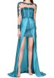 画像1: セール！BLUMARINE ブルマリン  EMBROIDERED TULLE VIBRANT SATIN GOWN ブルー (1)