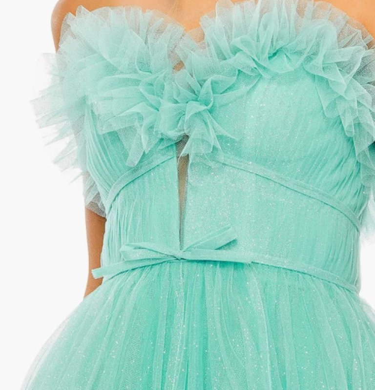 画像3: セール！Mac Duggal マックドゥガル  Strapless Glitter Tulle Gown  (3)