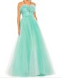 画像1: セール！Mac Duggal マックドゥガル  Strapless Glitter Tulle Gown  (1)
