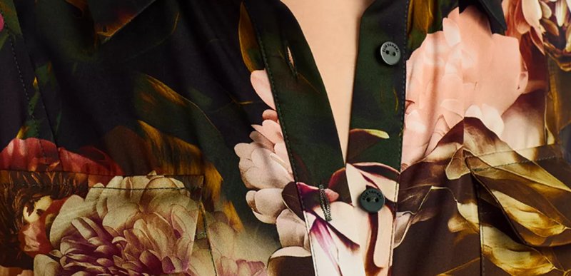 画像4: 【テレビ使用】Elie Tahari エリータハリ　Mila 花柄長袖シャツドレス (4)