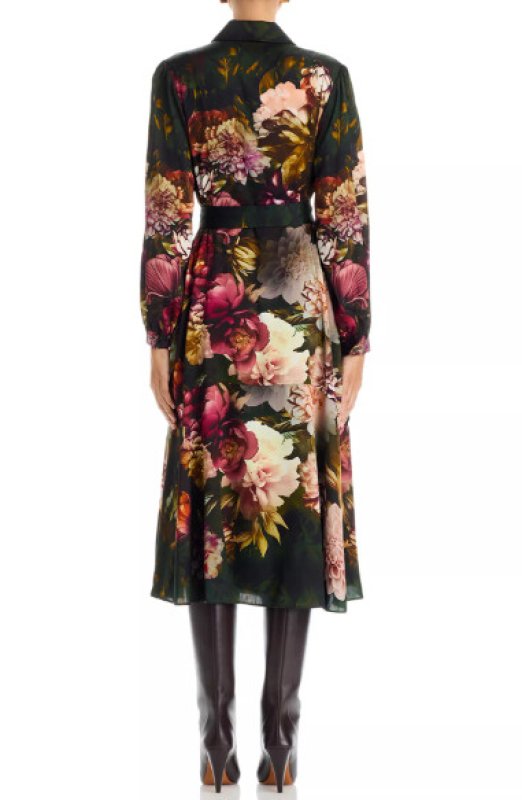 画像2: 【テレビ使用】Elie Tahari エリータハリ　Mila 花柄長袖シャツドレス (2)