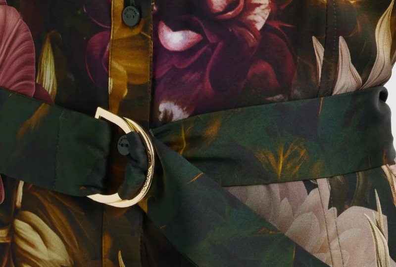 画像5: 【テレビ使用】Elie Tahari エリータハリ　Mila 花柄長袖シャツドレス (5)