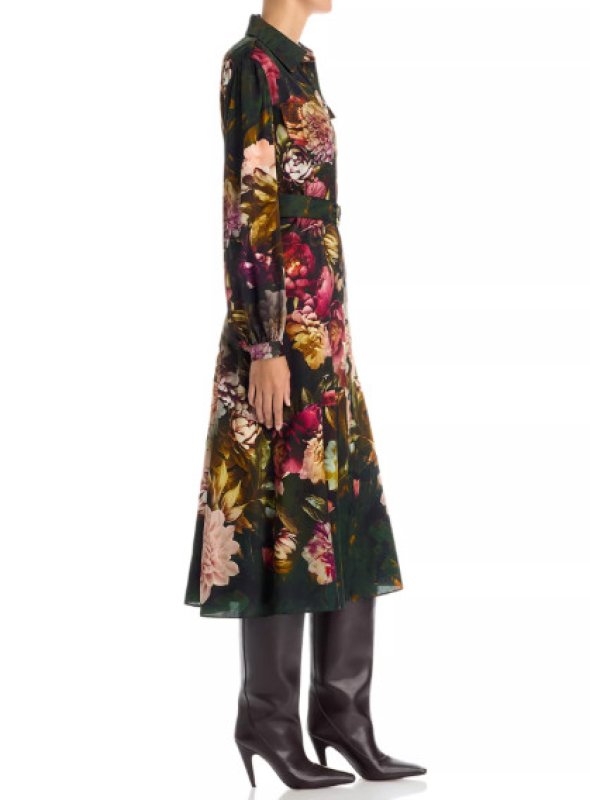 画像3: 【テレビ使用】Elie Tahari エリータハリ　Mila 花柄長袖シャツドレス (3)