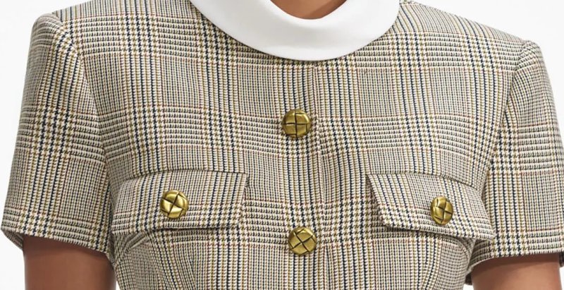 画像3: 【リンジーローハン愛用】Self Portrait　セルフポートレイト  チェックウールミニドレス (3)