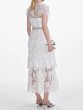 画像2: Self Portrait　セルフポートレイト  White Embellished Tulle Tiered Midi Dress (2)
