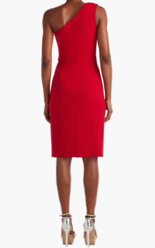 画像2: Tadashi Shoji タダシショージ  Marston ワンショルダードレス 　レッド   (2)