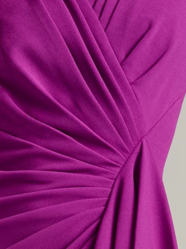 画像4: Tadashi Shoji タダシショージ   MARKUM LONG-SLEEVE FLOUNCE GOWN  　パープル系 (4)