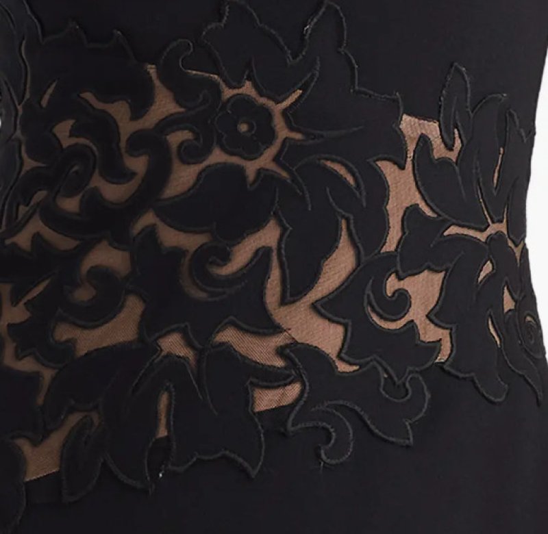 画像4: Tadashi Shoji タダシショージ  Verrier ワンショルダーガウン　ブラック (4)