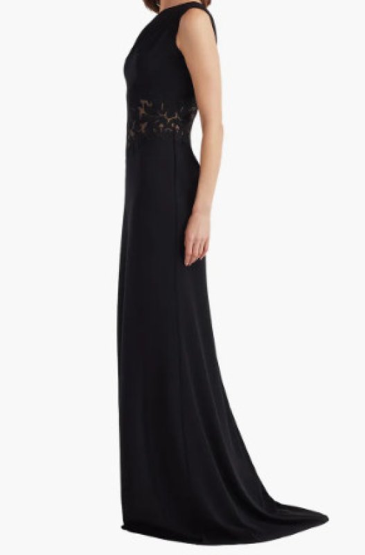 画像3: Tadashi Shoji タダシショージ  Verrier ワンショルダーガウン　ブラック (3)